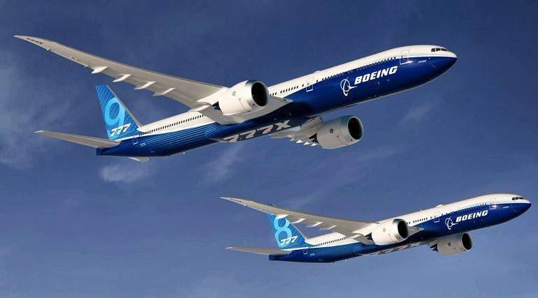 Тестовый широкофюзеляжный самолёт Boeing 777X сломался