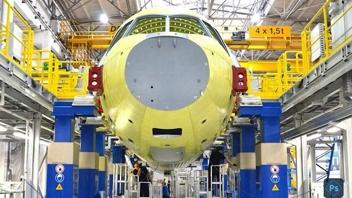 Началась стыковка частей фюзеляжа 10-го  серийного МС-21