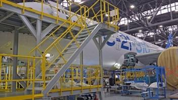 Подготовка 1-го полёта МС-21 частично импортозамещённого