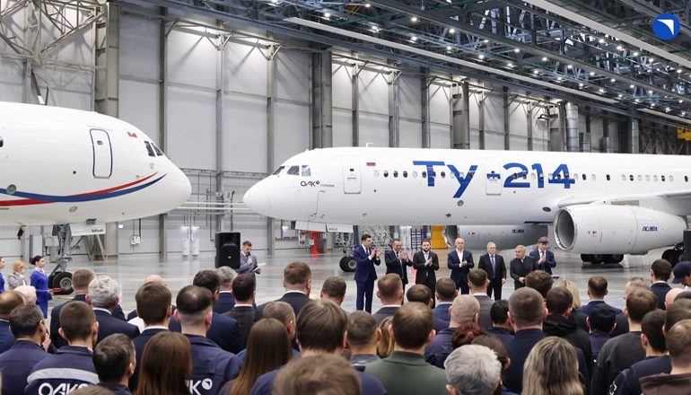 Лайнер Ту-214 получил Одобрение главного изменения