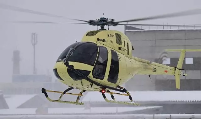 Вертолет Ми-34М1 с двигателем ВК-65В Лёгкий вертолёт Ми-34М1 с ВК-650В совершил первый полет